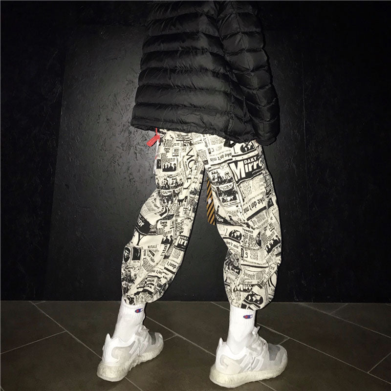 "NEWSPAPER" HIP HOP MESOL PANTS
