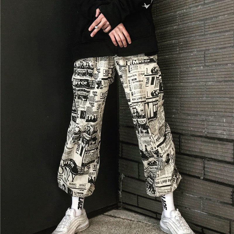 "NEWSPAPER" HIP HOP MESOL PANTS