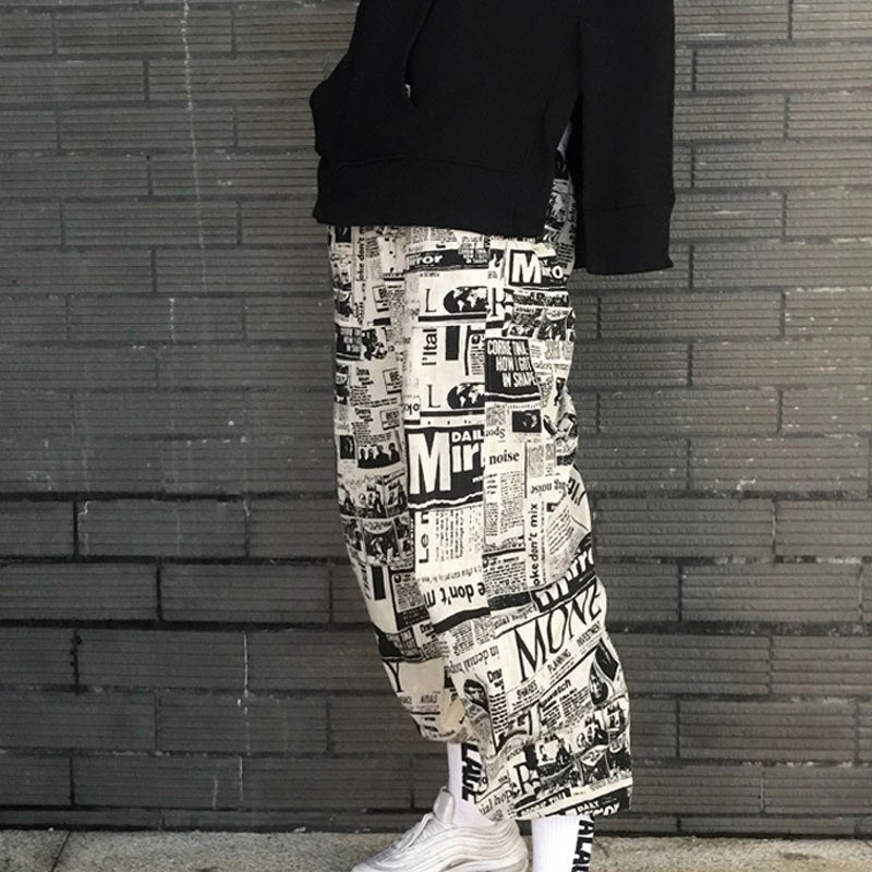 "NEWSPAPER" HIP HOP MESOL PANTS