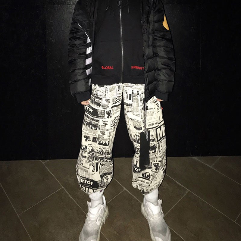 "NEWSPAPER" HIP HOP MESOL PANTS