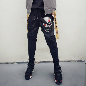 "CLOWN MASK" ELASTIC PANTS