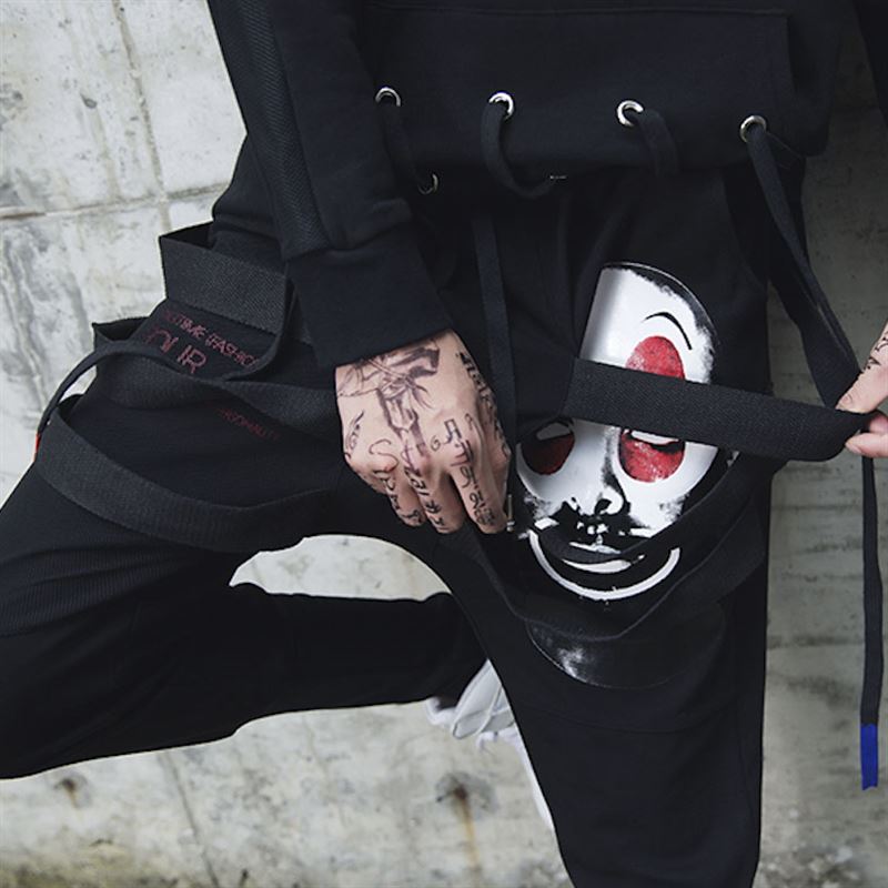 "CLOWN MASK" ELASTIC PANTS