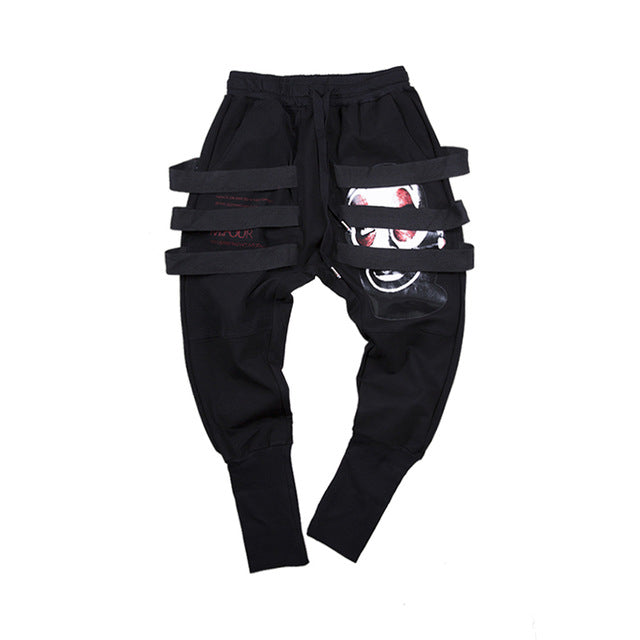 "CLOWN MASK" ELASTIC PANTS