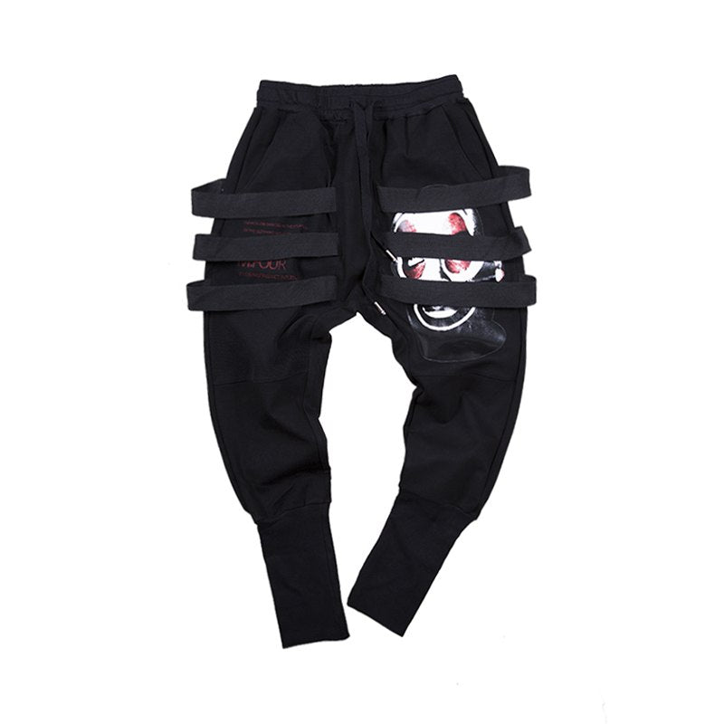 "CLOWN MASK" ELASTIC PANTS