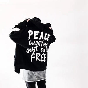 "PEACE WANTED JUST TO BE FREE" MESOL HOODIE