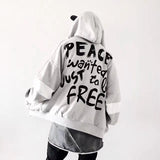 "PEACE WANTED JUST TO BE FREE" MESOL HOODIE
