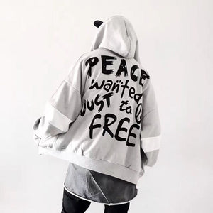 "PEACE WANTED JUST TO BE FREE" MESOL HOODIE