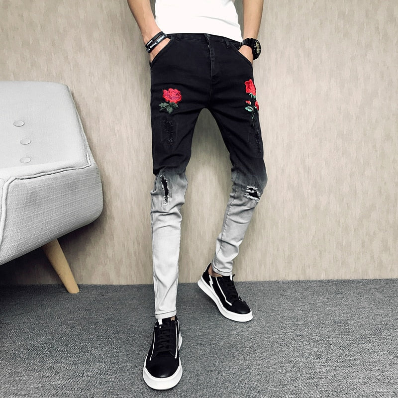 "RED ROSE" SLIM MESOL JEANS