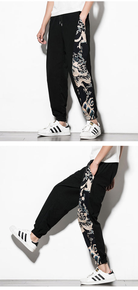 "HALF STYLE" DRAGON JOGGER PANTS
