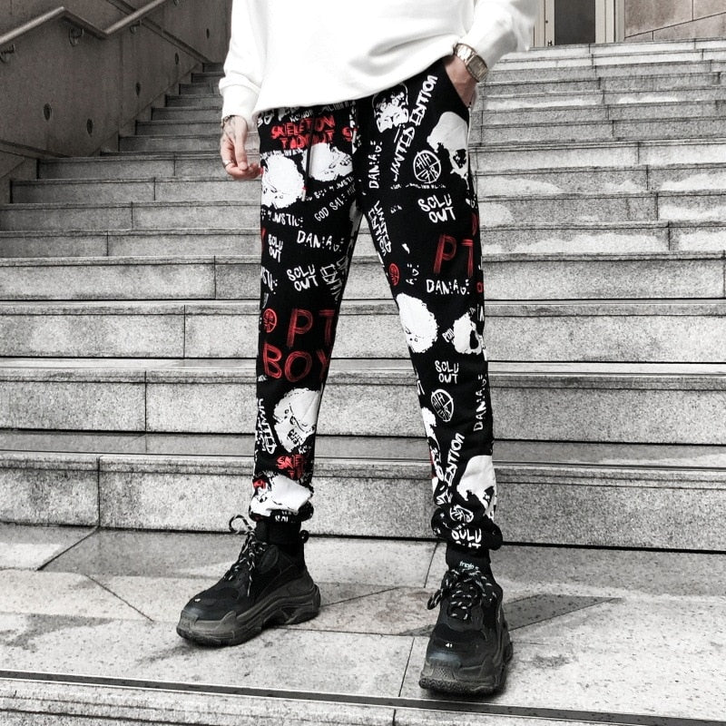 "LOVE SKULL" MESOL ELASTIC PANTS