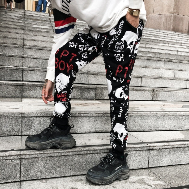 "LOVE SKULL" MESOL ELASTIC PANTS