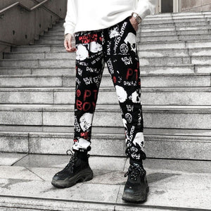 "LOVE SKULL" MESOL ELASTIC PANTS