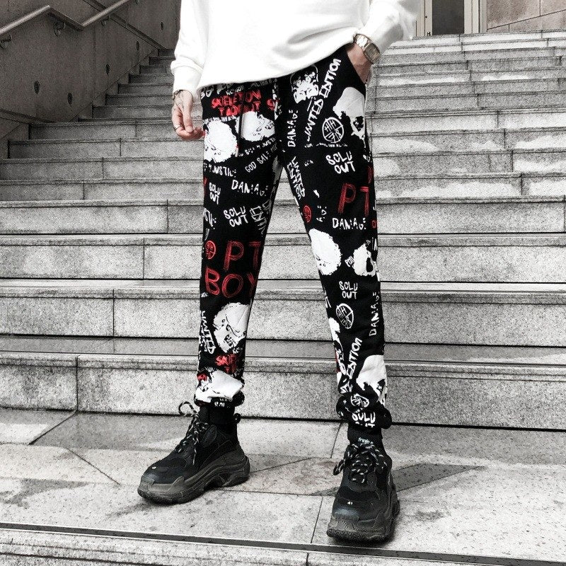 "LOVE SKULL" MESOL ELASTIC PANTS