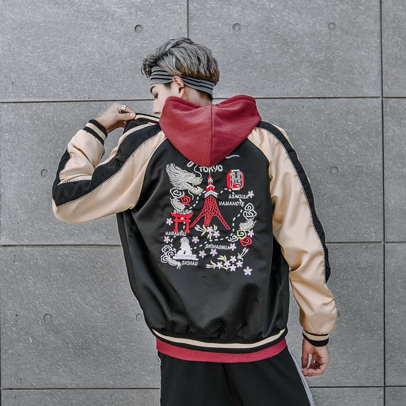 "FALSE WORLD" Bomber Jacket